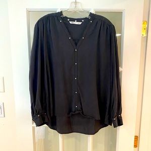 Zara Military Boxy Blouse in Gray